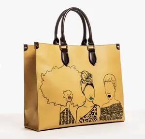 Pardon My Fro Statement PU Leather Tote Bag – Large Everyday Carry Bag