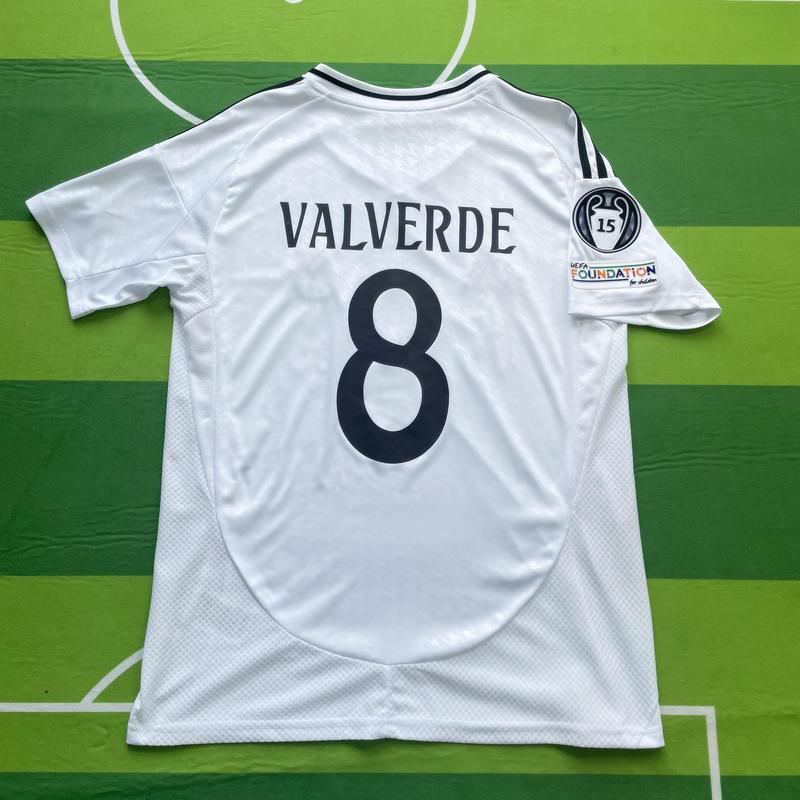 25-26 home white VALVERDE No. 8 coolshort Fan Edition Collectible sleeved jersey