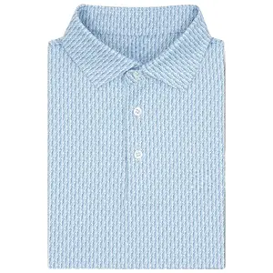 The Sticks 2.0 Men's Short Sleeve Performance Polo - Blue, Golf Polo Shirt, Men's Short Sleeve Polo, 3D All Over Print Shirt, Gift For Men