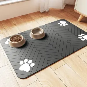 Absorbent Pet Feeding Mat for Dogs & Cats, Quick Dry Waterproof Placemat for Messy Drinkers, Non-Slip Pet Supplies