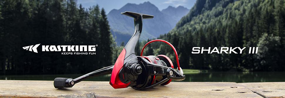 KastKing Sharky III Fishing Reel New Spinning Reel - Carbon Fiber 39.5 LBs Max Drag - 10+1 Stainless BB for Saltwater or Freshwater - Oversize Shaft - Super Value! KastKing Sharky III Fishing Reel New Spinning Reel - Carbon Fiber 39.5 LBs Max Drag - 10+1 Stainless BB for Saltwater or Freshwater - Oversize Shaft - Super Value!