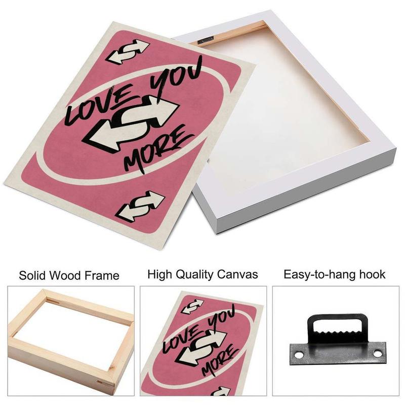 Love You More Reverse Card Poster Print, Romantic Wall Art, Funny Gift For Couple, Valentine's Day Bedroom Decor