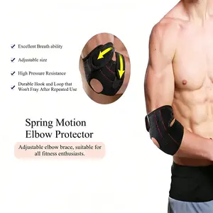 Premium Elbow Sleeves for Men Women Adjustable Compression Support Suitable for Gym Cycling Running Elbow Protection Shock Absorbing Breathable Fabric