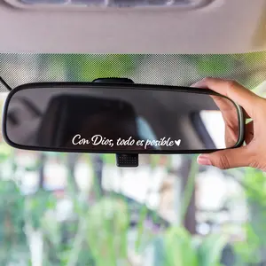 Con Dios Todo Es posible Prayer Decal for Vehicles, Real View Mirror Car Stickers in Spanish Logo