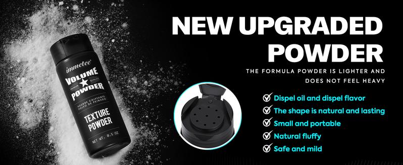 immetee Volumizing Texturizing Hair Powder – Extra Volume Hair Styling Powder, Root Lifting Style Powder, Oil Control, Matte Finish, No Residue, Texture Powder 14g