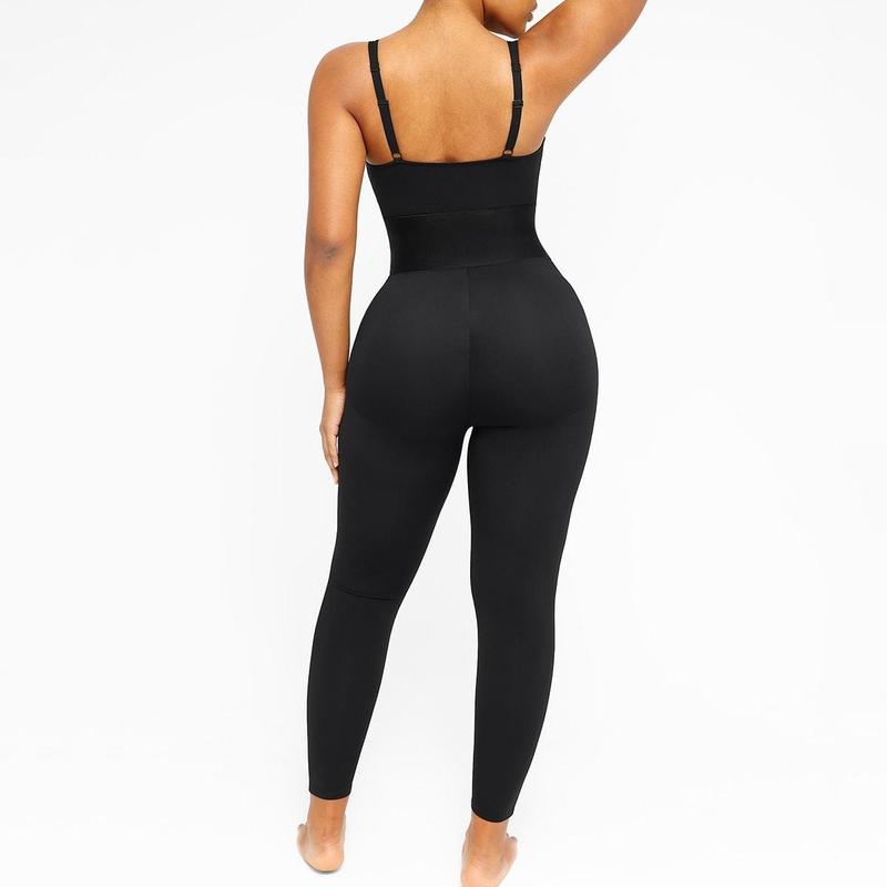 Shapellx AirSlim ElasticFuse Zipper Shaping Jumpsuit Waist band Tummy bridle Workout Outfit Womenswear Shapewear Bodysuit One-piece Yoga Suit Stylish Activewear