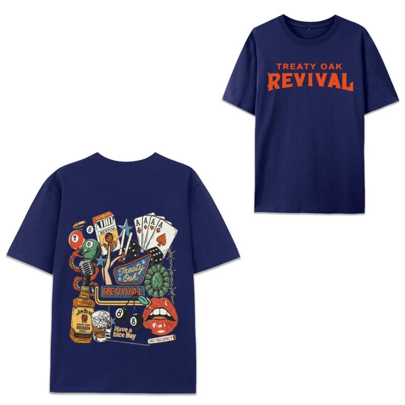 100% Cotton Retro Treaty Oak Revival Western Band 2025 Tour Merch, Metal Rock Band Graphic Tee Unisex Man Woman Tee Top Comfortable Gift For Man Woman 42408107