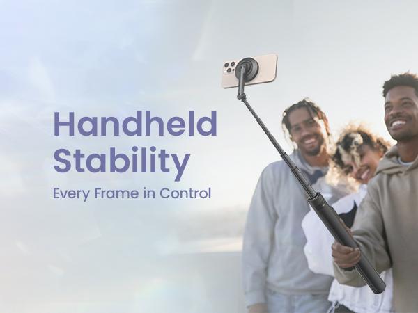 KraftGeek JustTap Magnetic 66" Selfie Stick Tripod for iPhone 17 & Pixel 10, Automatic Tap-to-open Phone Tripod, Compatible with MagSafe, Fits iPhone 12-17 Series, MagSafe Case & Other Phones with Metal Ring KraftGeek JustTap Magnetic 66" Selfie Stick Tripod for iPhone 17 & Pixel 10, Automatic Tap-to-open Phone Tripod, Compatible with MagSafe, Fits iPhone 12-17 Series, MagSafe Case & Other Phones with Metal Ring