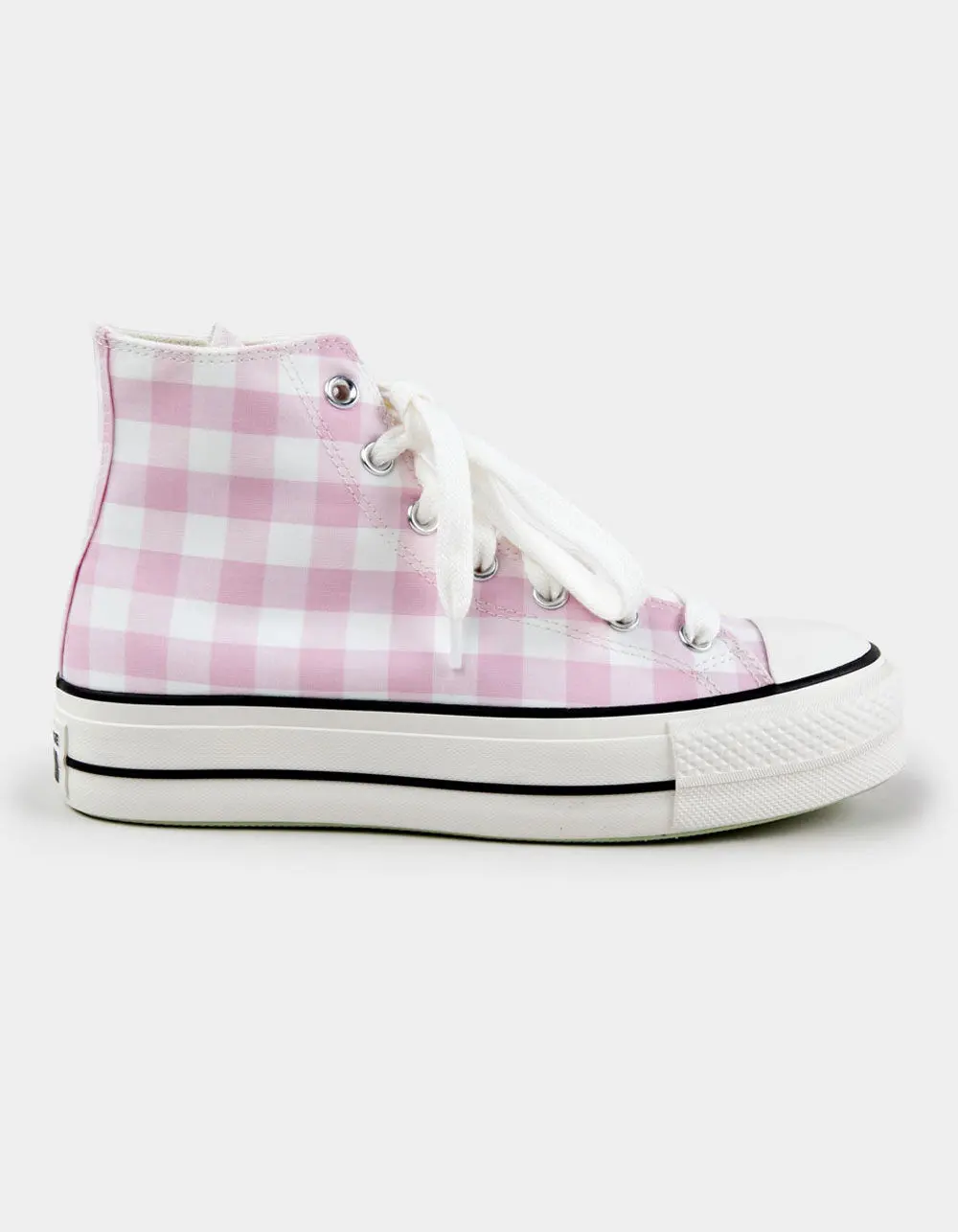CONVERSE Chuck Taylor All Start Lift Gingham Womens High Top Platform Shoes CONVERSE Chuck Taylor All Start Lift Gingham Womens High Top Platform Shoes