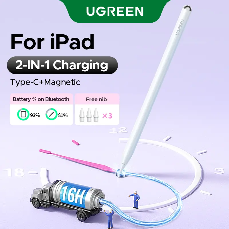 UGREEN Digital iPad Pencil – Find My Compatible for Apple iPad (2018–2026) with Easy Shortcuts, Fast Charging, Works with iPad A16/10/9/8, iPad Air 13/11, iPad Pro 12.9/13/11, iPad Mini 7/6/5 (No Wireless Charging) ,DealsForYouDays tiktokshopbacktoschool
