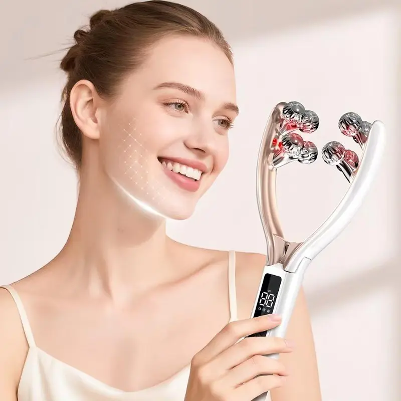 Doge&Vollar Face & Neck Massager, Electric Facial Roller Tool, Portable Beauty Device for Daily Skin Care and Relaxing Massage