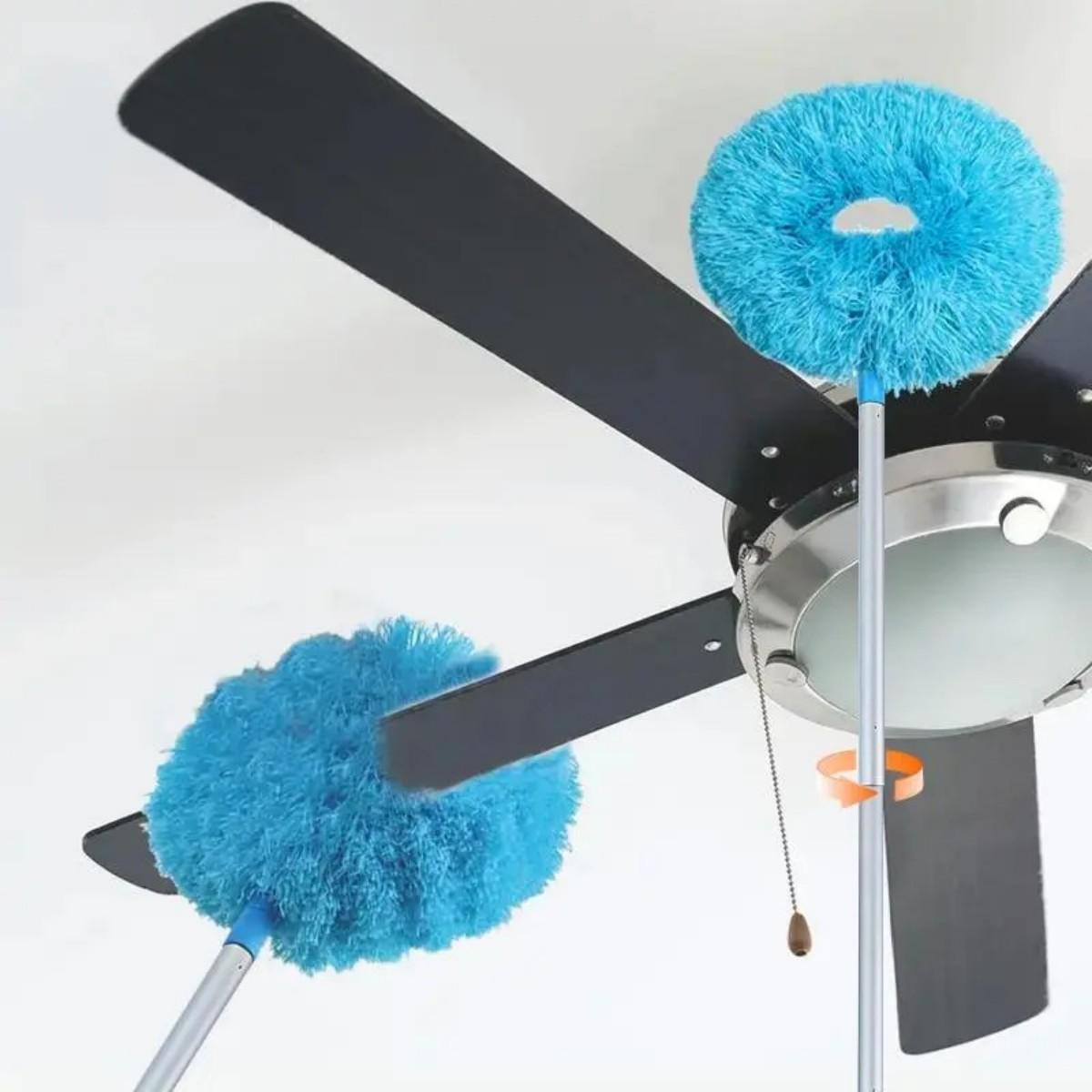 【Money-Back Guarantee】Extendable Microfiber Ceiling Fan Duster Long Handle Dust Locking Reusable Machine Washable Effortless Cleaning Brush for High Ceilings & Ceiling Fans dust fan