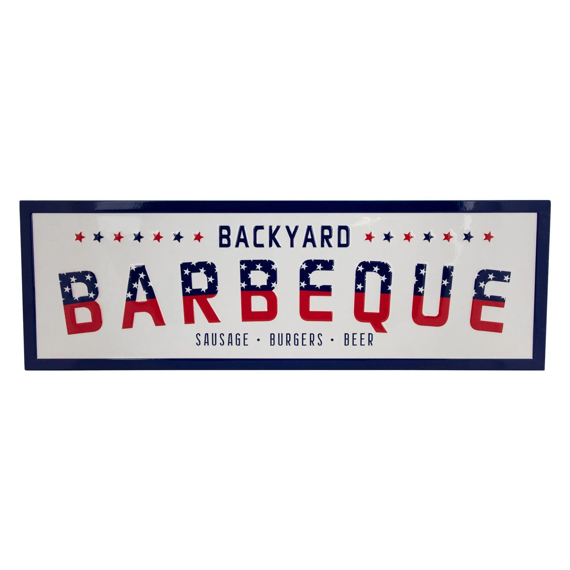 Northlight Backyard Barbeque Americana Metal Wall Sign - 23"