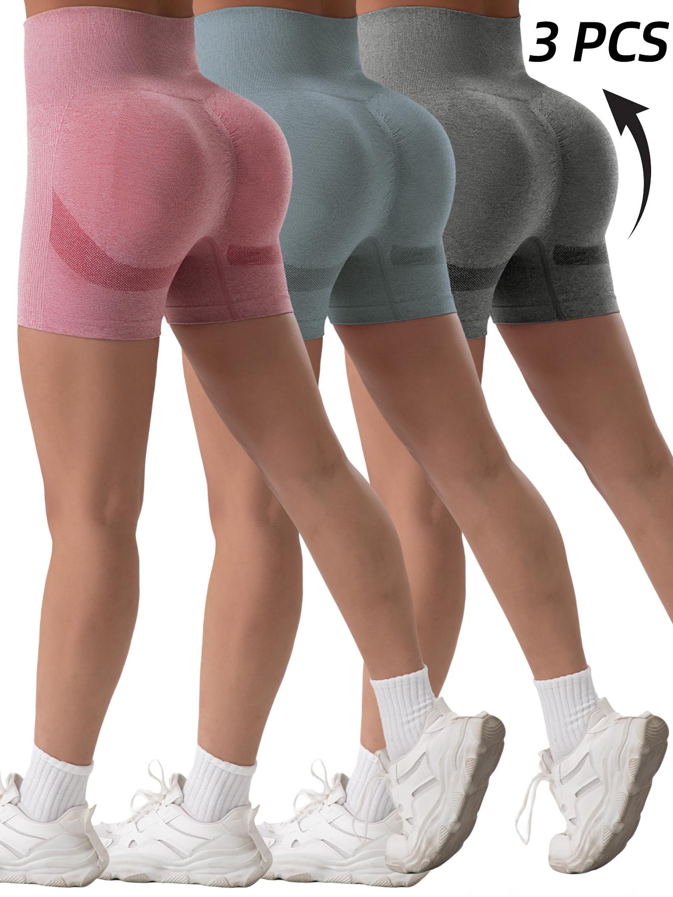 CHRLEISURE 3PCS High Waisted Cycling Shorts Yoga Shorts Summer Cycling And Sports Yoga Shorts Combination Gymshorts Workout