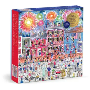 Michael Storrings Celebrate the USA 500 Piece Foil Puzzle -- Galison, Jigsaw