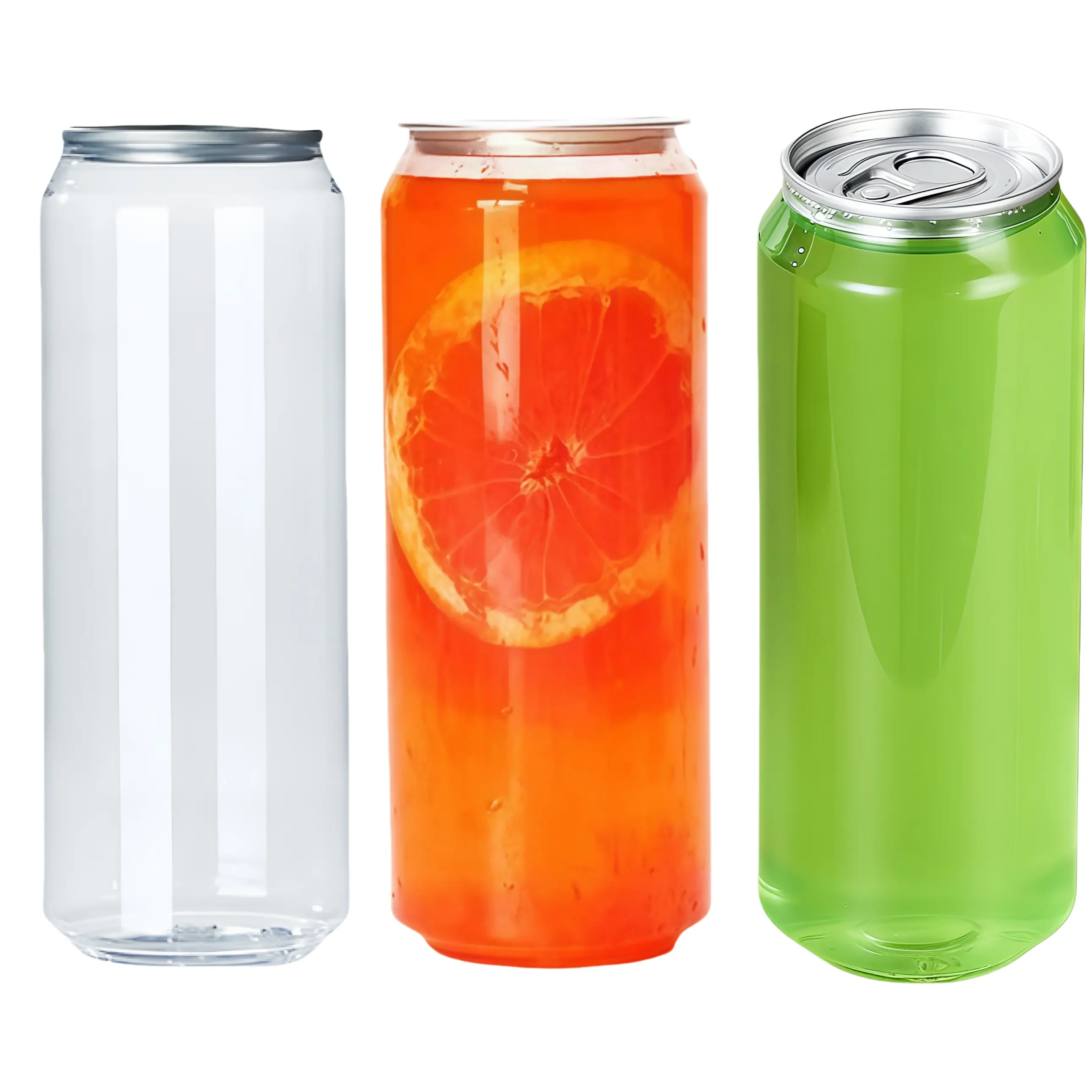 100-Pack Machine-Ready Disposable Plastic Can Sealer Cups (Disposable Cups) with Aluminum Lids - Leak-Proof, 16.9oz PET Juice Bottles with Caps for Can Sealing Machine (Multi-Size Supply)