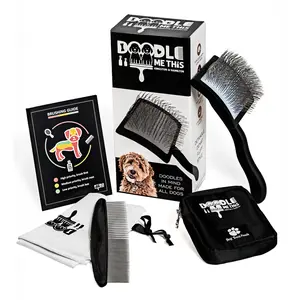 Doodle Me This Kingston and Hamilton Slicker Brush – Grooming Tool for Goldendoodles, Poodles, & Doodle Breeds | Tangle-Free & Gentle Care