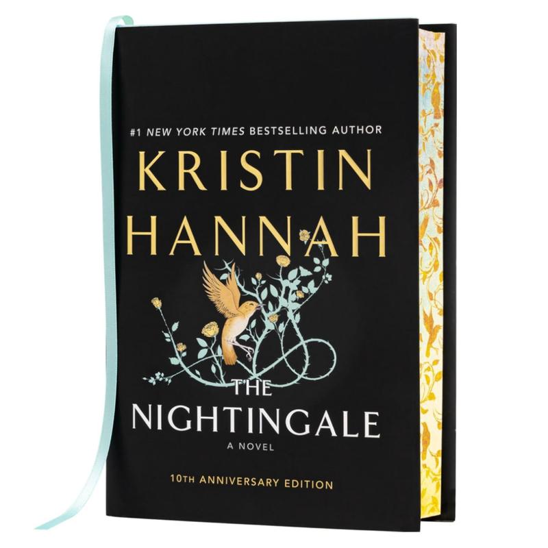 The Nightingale by Kristin Hannah (Deluxe Edition with Stenciled Edges and Ribbon Bookmark, Hardcover)