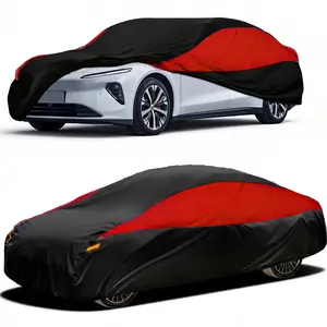 Waterproof Car Cover All Weather Snowproof UV Protection Windproof Outdoor Full car Cover, Universal Fit for Sedan & SUV (Red)