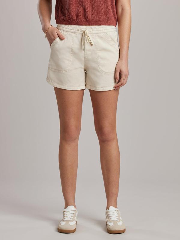UNIONBAY Women's Marsha Sateen Pull-On Crop Shorts - Smooth Soft Spandex Fabric, Elastic Waist Tie Front, Lightweight Comfy Fit, Casual Summer Everyday Style Bottom