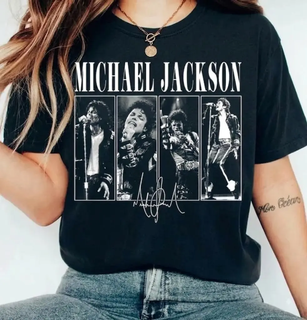 Youth & Adult Michael Jackson Shirt Vintage shirt, Bad World Tour Graphic T-Shirt, King of Pop Concert Outfit, Gift for Michael Jackson Fan