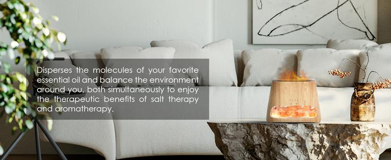 SALKING 2-in-1 Ultrasonic Essential Oil Diffuser & Himalayan Salt Lamp, Aromatherapy Diffuser Cool Mist Humidifier with Auto Off Function, 100% Pure Himalayan Pink Salt Rock, 150ml (Wooden Grain) SALKING 2-in-1 Ultrasonic Essential Oil Diffuser & Himalayan Salt Lamp, Aromatherapy Diffuser Cool Mist Humidifier with Auto Off Function, 100% Pure Himalayan Pink Salt Rock, 150ml (Wooden Grain)
