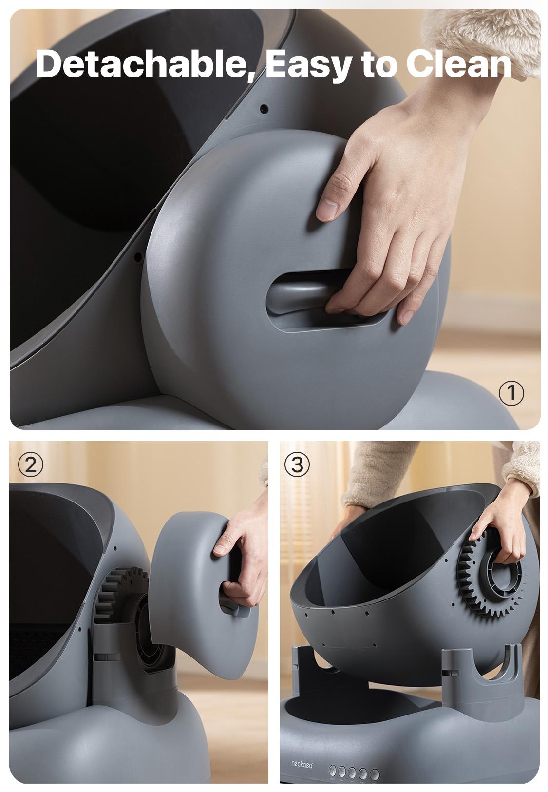 Neakasa M1 Open-top Self-cleaning Cat Litter Box with APP Control, Odor-Free Waste Disposal Includes Trash Bags, Great for cats up to 33 lbs