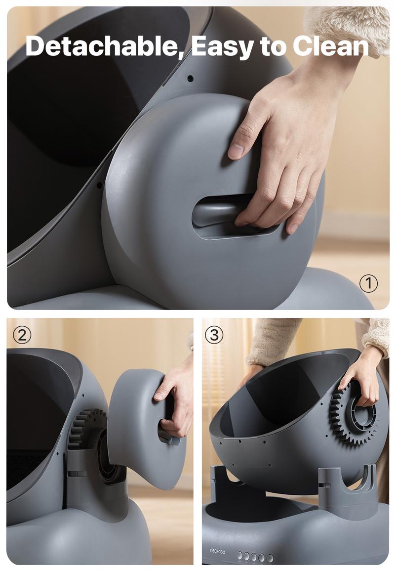 Neakasa M1 Open-top Self-cleaning Cat Litter Box with APP Control, Odor-Free Waste Disposal Includes Trash Bags, Great for cats up to 33 lbs