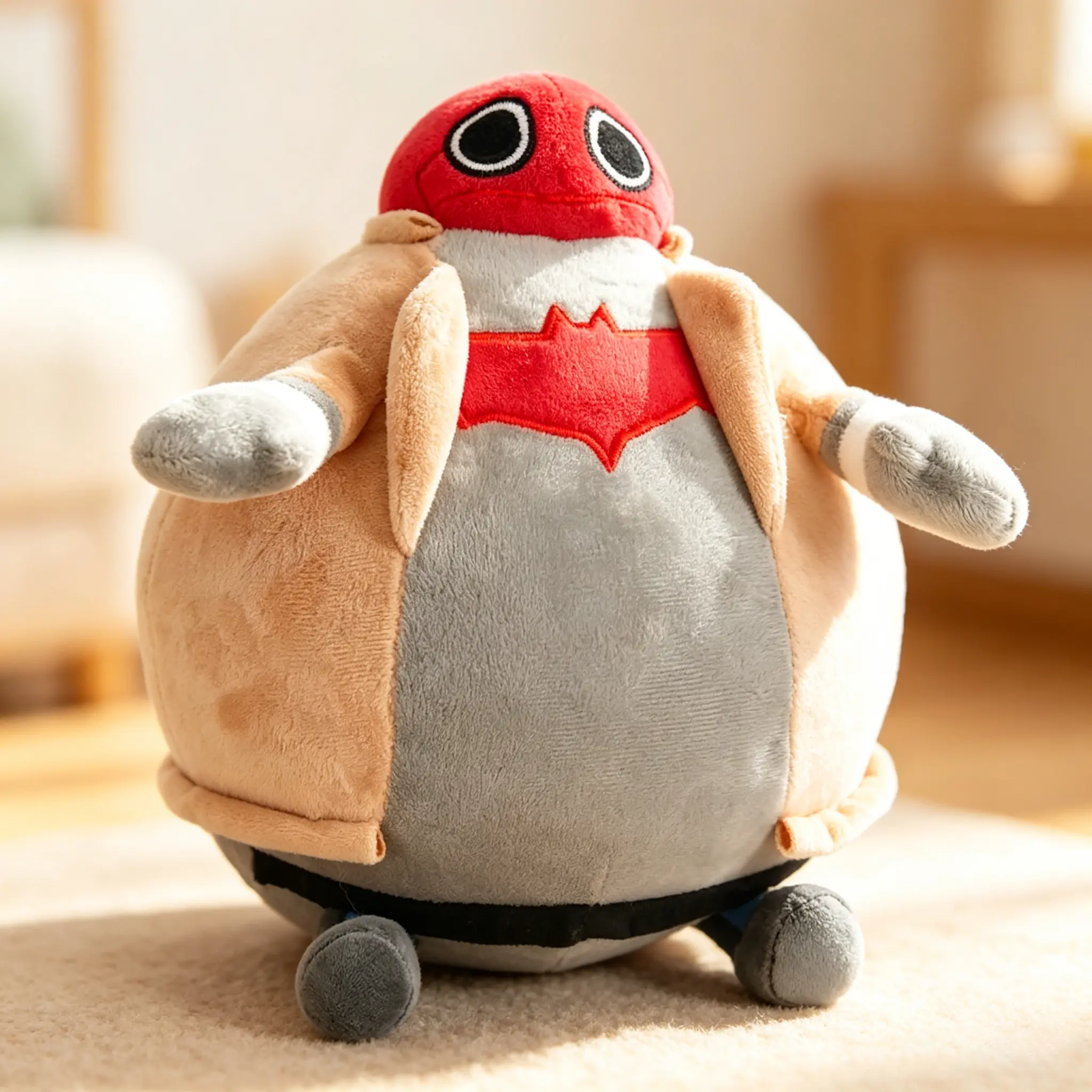 20cm Chubby Fat Jason Todd Plush Toy, Soft Huggable Hero Stuffed Doll, Stress Relief Cute Plushie, Collectible Gift for Kids & Adult Superhero Fans