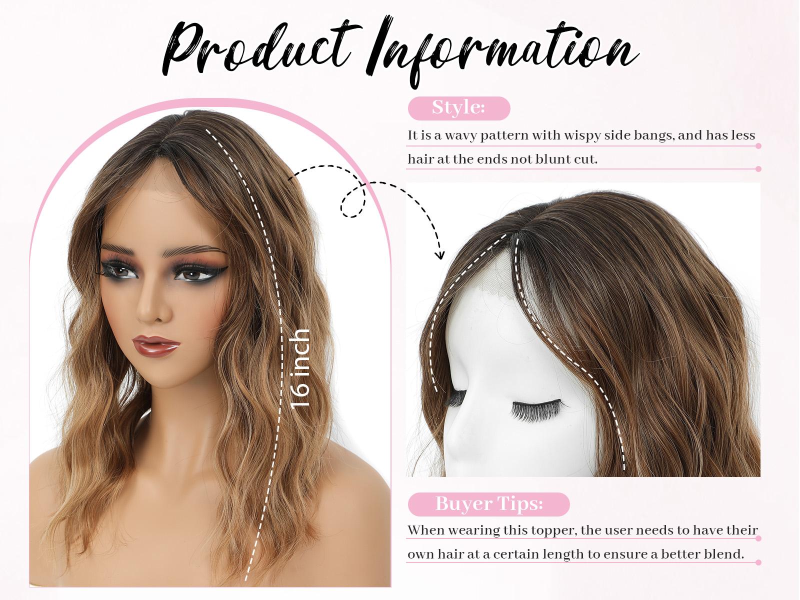 PANEWAY Hair Topper for Women - 16 Inch Curly/Wavy Clip-In Hairpiece for Thinning Hair, 6.5’’x6.5’’ Natural Base, Soft Synthetic Fiber for Daily Volume & Softness,Rich gradient colors PANEWAY Hair Topper for Women - 16 Inch Curly/Wavy Clip-In Hairpiece for Thinning Hair, 6.5’’x6.5’’ Natural Base, Soft Synthetic Fiber for Daily Volume & Softness,Rich gradient colors