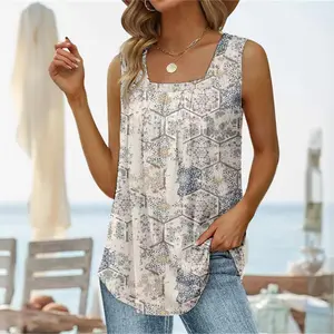 Women's Versatile Boho Print Tank Top Perfect for Beach, Vacation, and Everyday Casual Outfits
