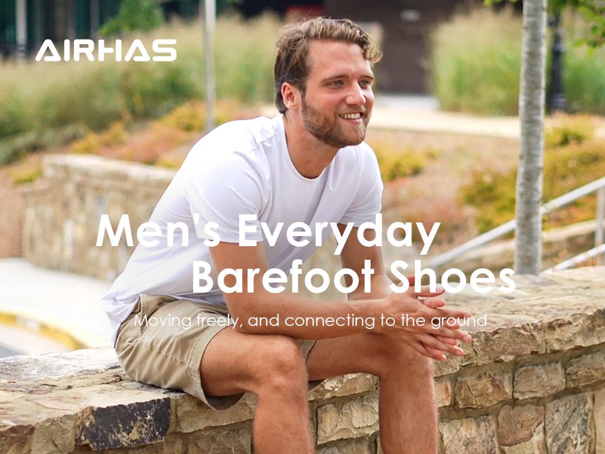 Airhas Mens Barefoot Wide Toe Box Shoes Lightweight Walking Shoes Zero Drop Sneakers for Men Minimalist Casual Shoes