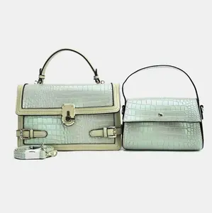 E07-New Women's Large Capacity Stone Pattern Shoulder Crossbody Bag with small bag Small Square Bag Multi-compartment Handbag