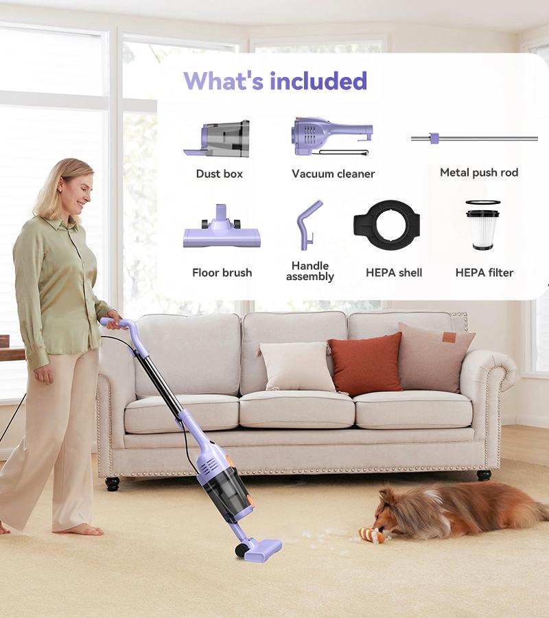 INSE R6X Corded Stick Vacuum, 15KPa Suction with 600W Motor, Ultra-Lightweight Bagless Upright Vacuum with Handheld for Home Hard Floor Carpet Pet Hair Car Cleaning home cleaning tools home appliances Purple INSE R6X Corded Stick Vacuum, 15KPa Suction with 600W Motor, Ultra-Lightweight Bagless Upright Vacuum with Handheld for Home Hard Floor Carpet Pet Hair Car Cleaning home cleaning tools home appliances Purple