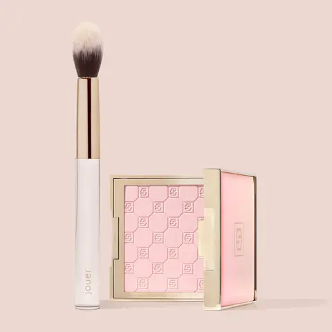 Jouer Precision Soft Focus Brightening Makeup Set with Brush | Under Eye Brightening & Setting Powder