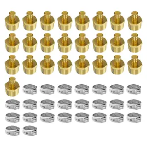 1/2" 25PCS Brass Pipe Fittings, Clamp-style with 1/2 NPT External Thread, for Air
