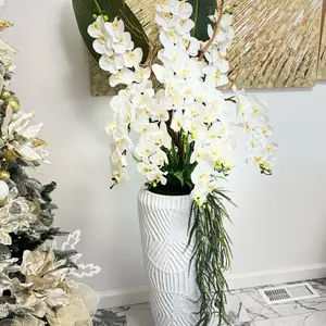 Luxury White Orchid Arrangement | Artificial Flowers | YasFlower