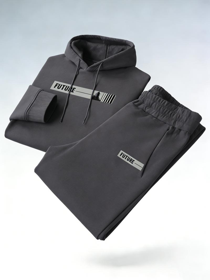 Men's two-piece set, casual round neck long sleeved hooded sweatshirt and sports pants set, suitable for winter and autumn, sports clothing set, sweater hooded sweatshirt, sweatshirt, sports pants, hooded sweatshirt, jogging pants, sweatshirt, pants, hood