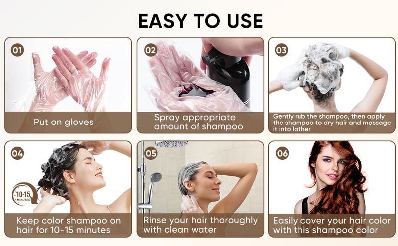 FARNDU-Hair Dye Shampoo for Men & Women, 10 Mins Hair Color, Glossy and Bright Finish, Plant Extracts, Ammonia-Free (400 mL) - Haircare, Christmas Gift FARNDU-Hair Dye Shampoo for Men & Women, 10 Mins Hair Color, Glossy and Bright Finish, Plant Extracts, Ammonia-Free (400 mL) - Haircare, Christmas Gift