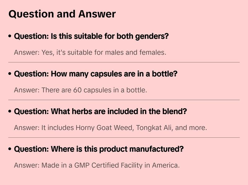 Arazo Nutrition Horny Goat Weed Proprietary Blend 1000mg Fast Acting Powerful 9 Herbs Tongkat Ali Saw Palmetto L Arginine 60 Capsules