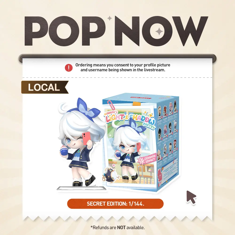 [POP NOW] POP MART Genshin Impact Academy's Light and Shadow Poetry Chibi Series Figures Blind Box, teen boy gift  [Ship by Aug 26th ]