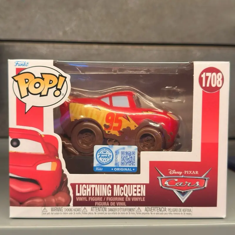 Authentic Funko Pop New Lightning McQueen TV-Movie Character Vinyl Figure, Collectible Cartoon Figurine for Display