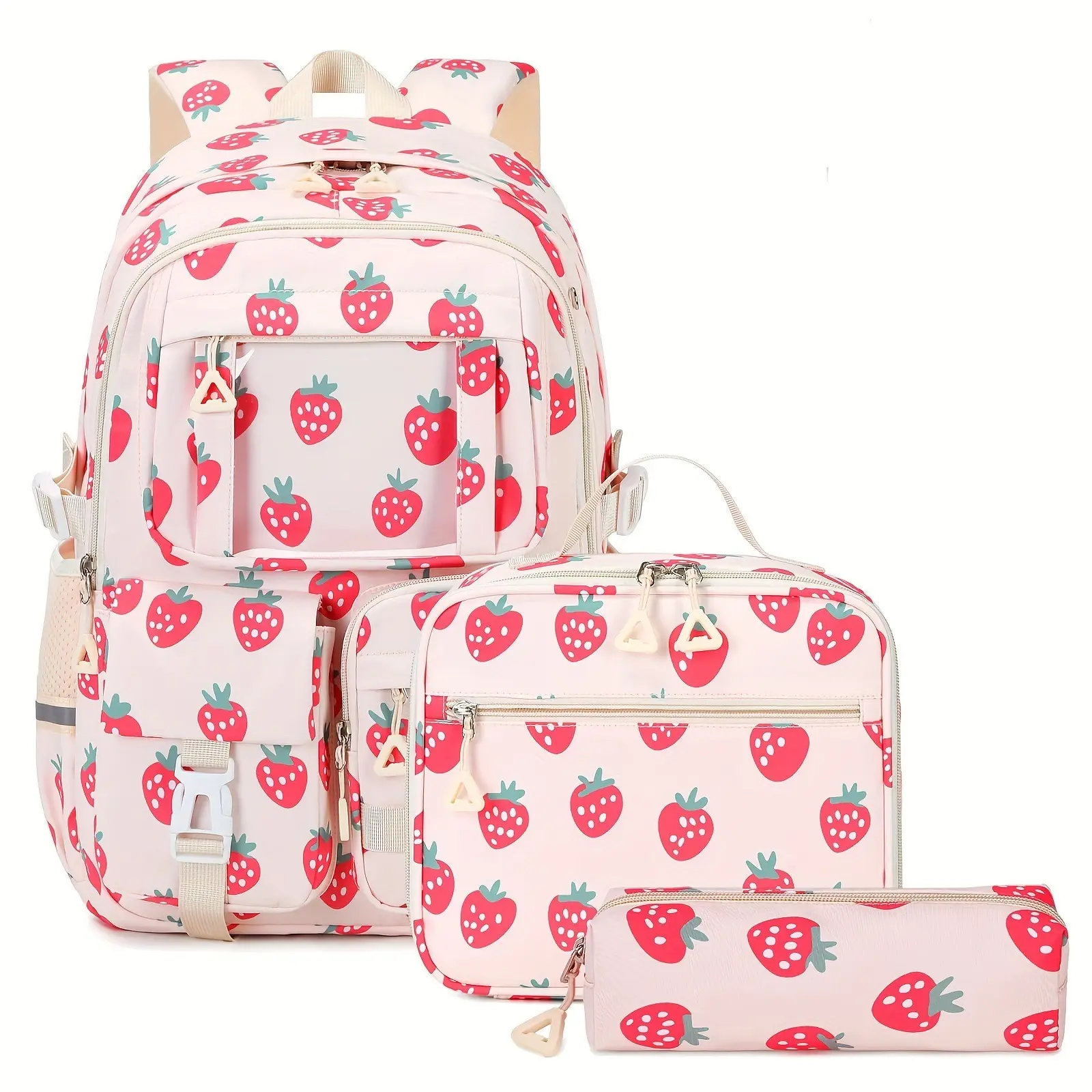 3PCS Waterproof Backpack for School,Oxford Cloth Bookbag Set with Lunch Box & Pencil Case,school bag for Elementary Middle High School,Back to School Gift,Birthday's Gift