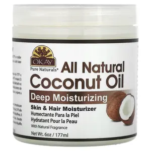 Okay Pure Naturals All Natural Coconut Oil, Deep Moisturizing, 6 oz (177 ml)