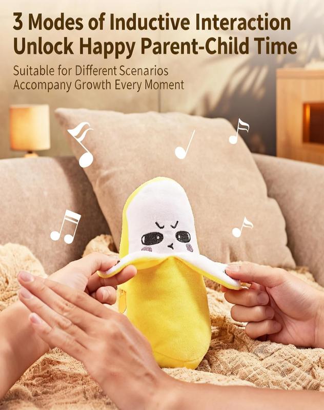 Interactive Music Plush Toy Set – Banana, Strawberry & Carrot Electric Plush Toys for Parent-Child Interaction, Valentine’s Day & Easter Party Fun Gift for Kids