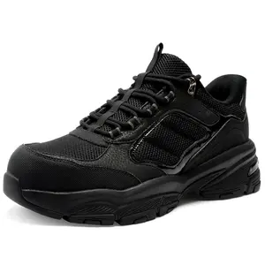 Steel Toe Shoes for Men, Hands Free Step in Work Sneakers, Lightweight Slip On Safety Shoes, Breathable Puncture Resistant Industrial Construction Footwear Zapatos Para Trabajo