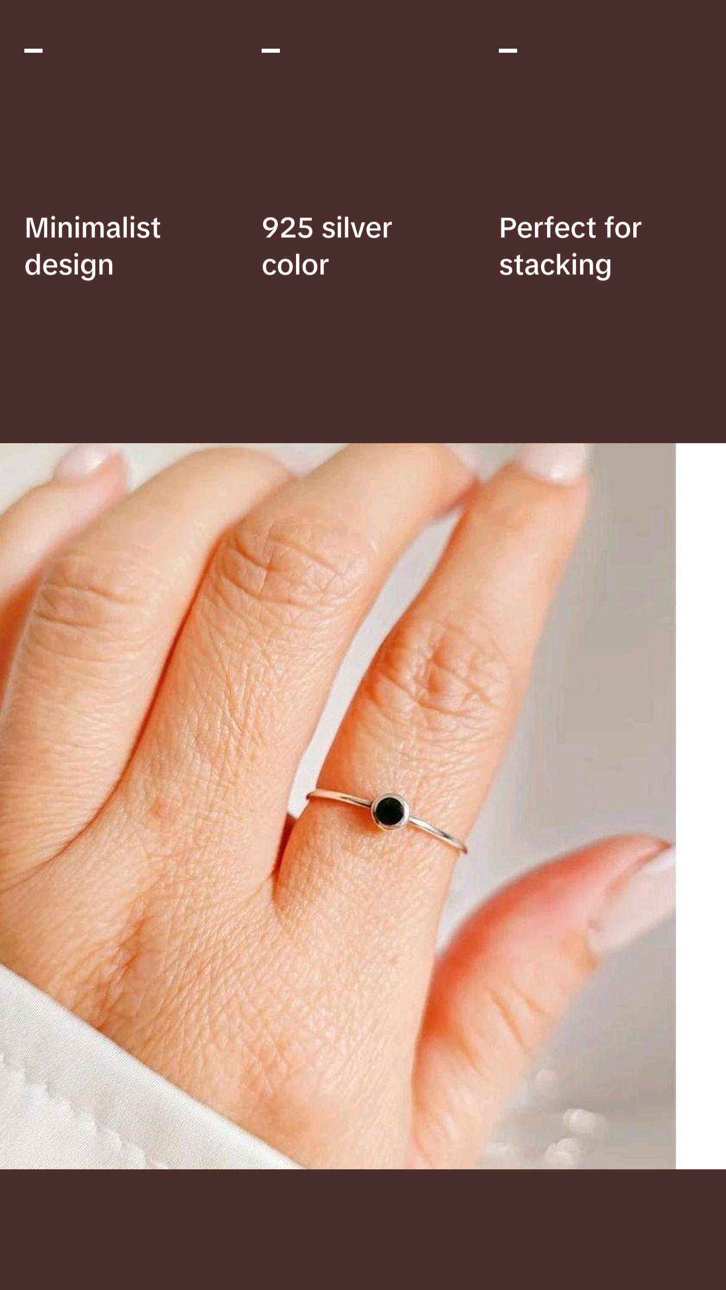 Sterling Silver 925 Dainty Tiny Ring