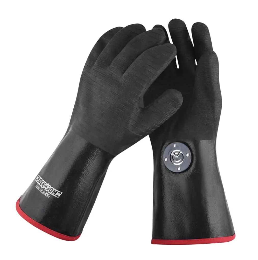 Freedom BBQ Gloves 14" Cuffs with Magnetic Safety Clips bbq  grill