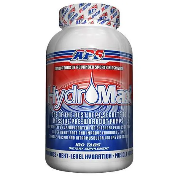 APS Nutrition Hydromax Glycerin Dietary Supplement - 180 Capsules, Edible Form, Hydration Boost, Muscle Pumps, Bodybuilding Support, Silica-Infused, Adults