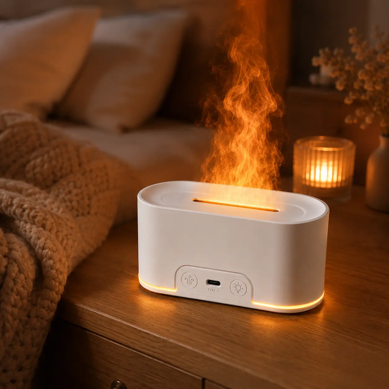 220mL Mini USB Humidifier with Colorful Light, 2 Mist Modes, Quiet Desktop Humidifier for Bedroom, Office and Dorm